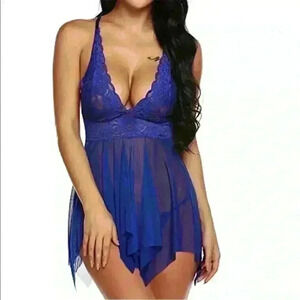 NWT Blue Lingerie with panty